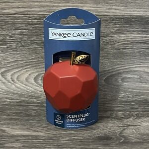 Yankee Candle Faceted Apple Scent Plug Diffuser Base Red New In Box